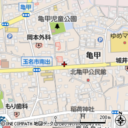 熊本県玉名市亀甲168周辺の地図
