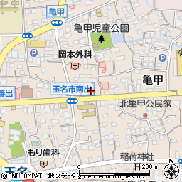 熊本県玉名市亀甲244周辺の地図