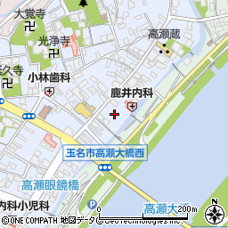 熊本県玉名市高瀬237周辺の地図