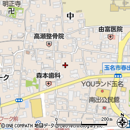 熊本県玉名市中1658周辺の地図