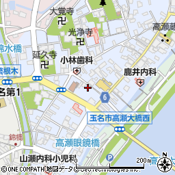 熊本県玉名市高瀬284周辺の地図