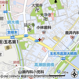 熊本県玉名市高瀬300周辺の地図