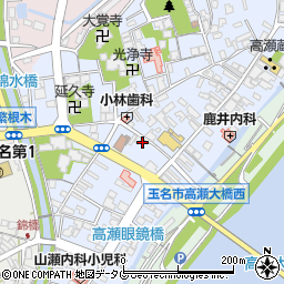 熊本県玉名市高瀬285周辺の地図