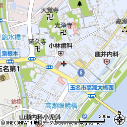 熊本県玉名市高瀬288周辺の地図