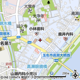 熊本県玉名市高瀬286周辺の地図