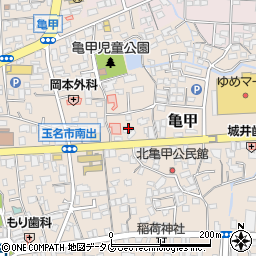 熊本県玉名市亀甲172周辺の地図