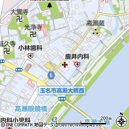 熊本県玉名市高瀬236周辺の地図