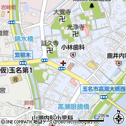 熊本県玉名市高瀬415周辺の地図