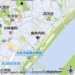 熊本県玉名市高瀬233周辺の地図