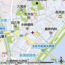 熊本県玉名市高瀬210周辺の地図