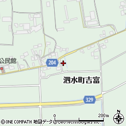 熊本県菊池市泗水町吉富1993周辺の地図