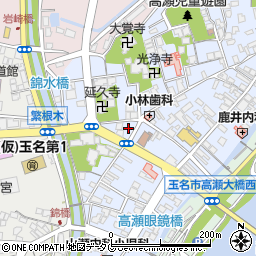 熊本県玉名市高瀬411周辺の地図
