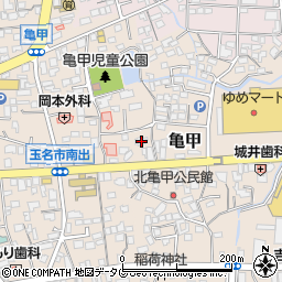 熊本県玉名市亀甲173周辺の地図