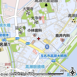 熊本県玉名市高瀬207周辺の地図