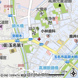 熊本県玉名市高瀬408周辺の地図