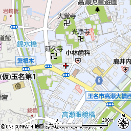 熊本県玉名市高瀬409周辺の地図