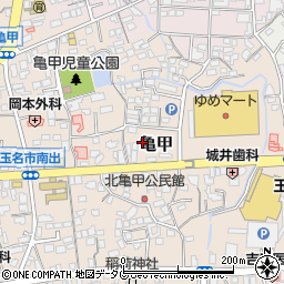 熊本県玉名市亀甲180周辺の地図