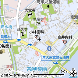 熊本県玉名市高瀬205周辺の地図