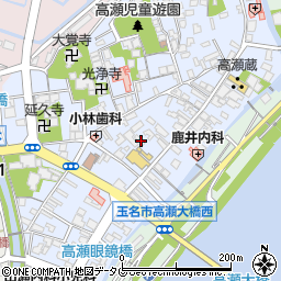 熊本県玉名市高瀬223周辺の地図