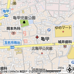 熊本県玉名市亀甲175周辺の地図