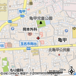 熊本県玉名市亀甲241周辺の地図