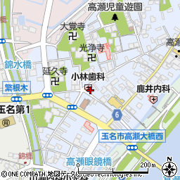 熊本県玉名市高瀬203周辺の地図