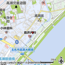 熊本県玉名市高瀬232-12周辺の地図