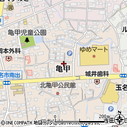熊本県玉名市亀甲184周辺の地図