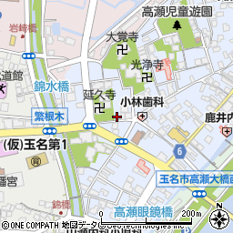 熊本県玉名市高瀬381周辺の地図