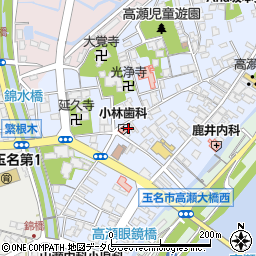 熊本県玉名市高瀬198周辺の地図