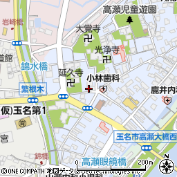 熊本県玉名市高瀬378周辺の地図