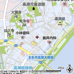 熊本県玉名市高瀬224周辺の地図