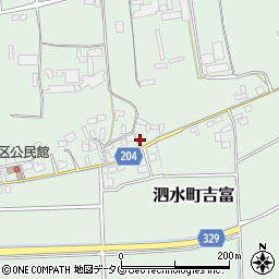 熊本県菊池市泗水町吉富2038周辺の地図