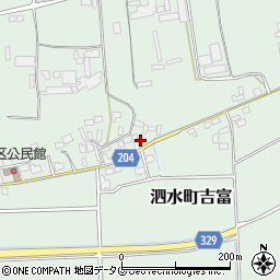 熊本県菊池市泗水町吉富2041周辺の地図