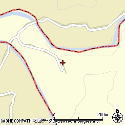 大分県豊後大野市緒方町木野127周辺の地図