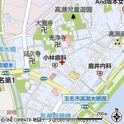 熊本県玉名市高瀬192周辺の地図