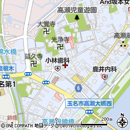 熊本県玉名市高瀬192周辺の地図