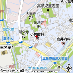 熊本県玉名市高瀬303周辺の地図