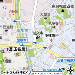 熊本県玉名市高瀬384周辺の地図