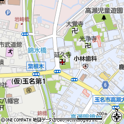 熊本県玉名市高瀬384周辺の地図