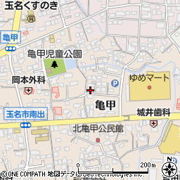 熊本県玉名市亀甲225周辺の地図