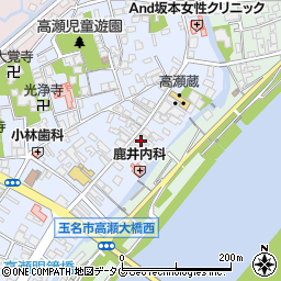 熊本県玉名市高瀬232周辺の地図