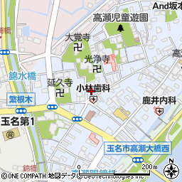 熊本県玉名市高瀬305周辺の地図