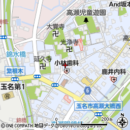 熊本県玉名市高瀬305周辺の地図