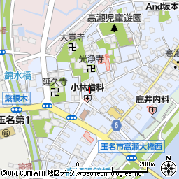 熊本県玉名市高瀬306周辺の地図