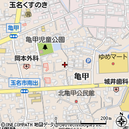 熊本県玉名市亀甲231周辺の地図