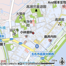 熊本県玉名市高瀬187周辺の地図