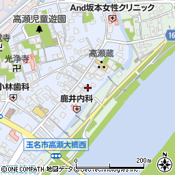 熊本県玉名市高瀬163周辺の地図
