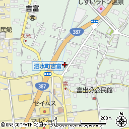 熊本県菊池市泗水町吉富2520周辺の地図