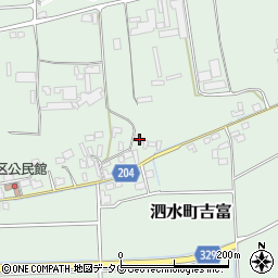 熊本県菊池市泗水町吉富2040周辺の地図